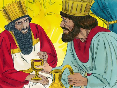 Nehemiah gives cup to king