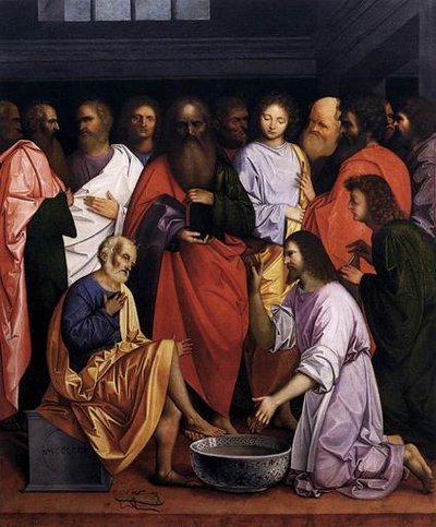 Jesus washes the disciples feet