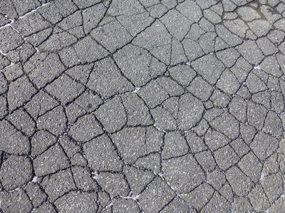 Cracks on pavement